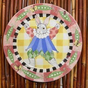 Peas and Thank You 7-1/2” Plate by Kelly Barnes Rightsell PRISTINE!